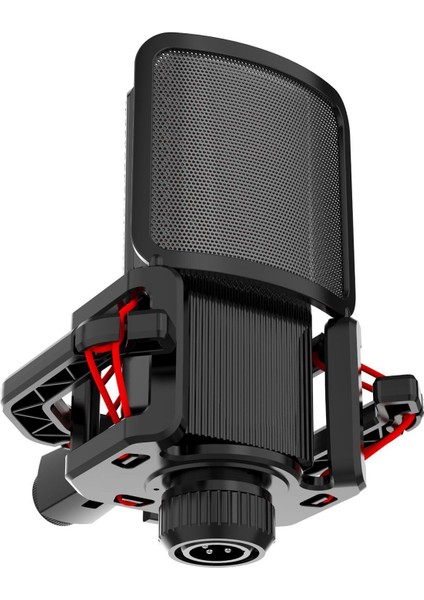 Mikrofon Şok Montajı Mikrofon Filtre Ön Cam Sınırlayın Gürültü Anti Titreşim Ekranı Kararlı Kolay Kurulum Kırmızı (Yurt Dışından) indirimleri