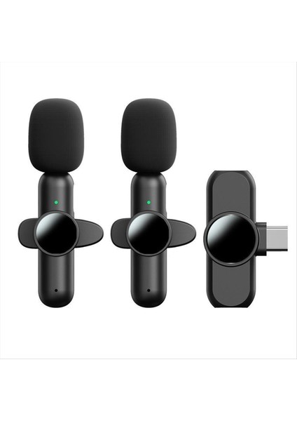 Kablosuz Lavalier Mikrofonlar Gürültü Azaltma Otomatik Senkronizasyon Kapı Mikrofonu Canlı Akışı Vloggers Röportaj (Yurt Dışından)