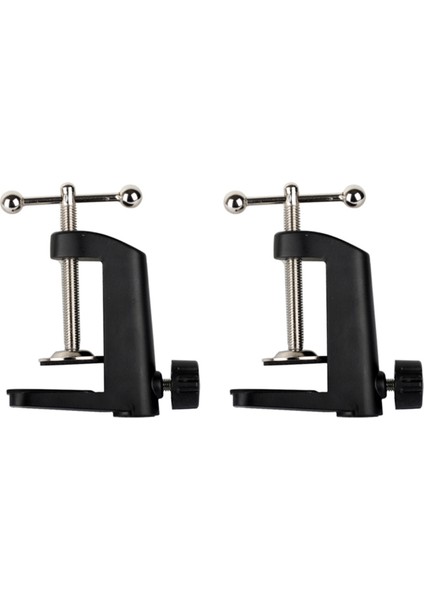 Mikrofon Süspansiyon Bomu Makas Kolu Stand Tutucusu Için 2x Ağır Hizmet Tipi Metal Masa Montaj Kelepçesi (Yurt Dışından)