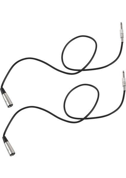 2x Xlr 3 Pin Tapası 6 35MM 1/4 Inç Erkek Mono Jack Fiş Kablosu 1 Metre (Yaklaşık 3 3 Feet) (Yurt Dışından)