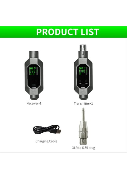 Dinamik Mikrofon Için Uhf Kablosuz Mikrofon Dönüştürücü Xlr Verici ve Alıcı Mikrofon Sistemi (Yurt Dışından) modelleri