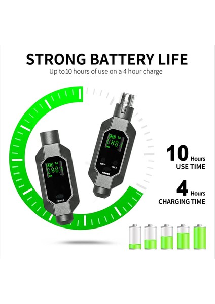 Dinamik Mikrofon Için Uhf Kablosuz Mikrofon Dönüştürücü Xlr Verici ve Alıcı Mikrofon Sistemi (Yurt Dışından) fırsatları