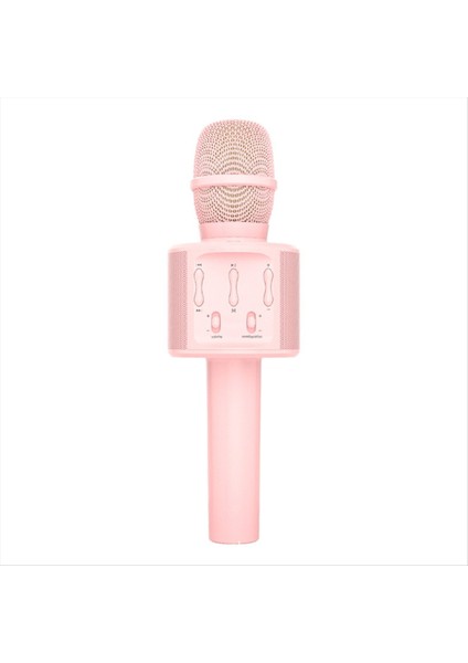 Bluetooth Kablosuz Ev Mikrofon Ktv Oyuncusu Sihirli Ses LED Hafif Aksesuarları Olan Çocuklar Için Kablosuz Ses Pembe (Yurt Dışından)