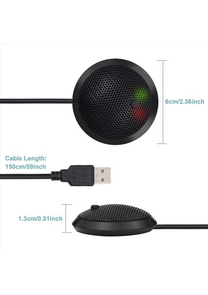 2x Konferans USB Mikrofon Sessiz Düğme LED Göstergesi Fiş ve Oynatma ile Çok Yönlü Kondenser Pc Mikrofonu Oyun Için (Yurt Dışından) fiyatları