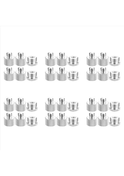 60 Pcs Mikrofon Iplik Adaptör Seti 5/8 Dişi Ila 3/8 Erkek ve 3/8 Dişi Ila 5/8 Erkek Vidalı Adaptör Diş (Yurt Dışından)