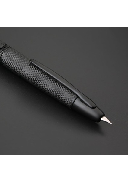 Retractable Fountain Pen 0 4mm Ekstra Ince Nib Metal Izgara Mürekkep Kalemi Okul Ofis Malzemeleri Için Klipli Siyah (Yurt Dışından) indirimleri