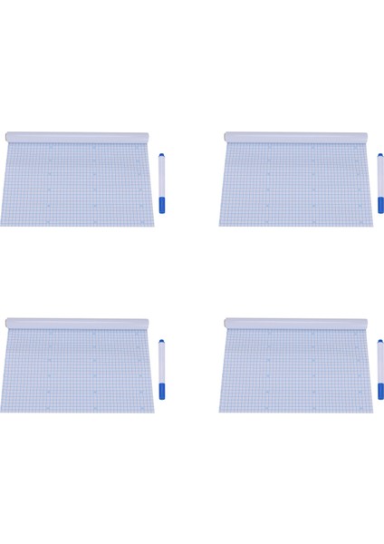 4x Peel ve Sopa Beyaz Tahta Pvc Kara Tahta Duvar Sticker Serbest Işaretçi Kalem 45CMX200CM/PARCE Çocuklar Için Harika (Yurt Dışından)