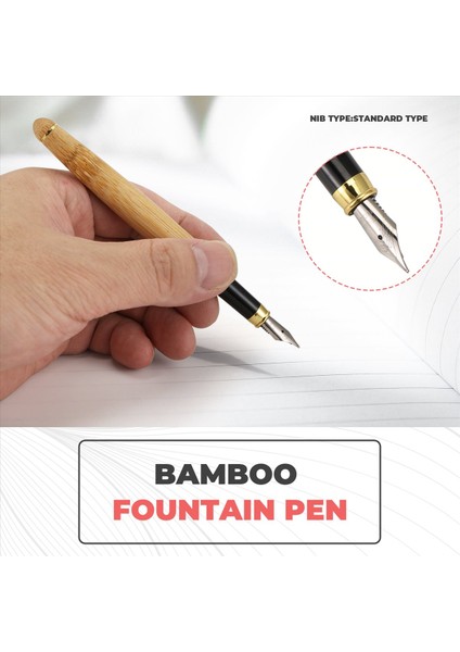 Vintage Zarif Bambu Çeşme Kalemi ile Iş Leri Için Lüks Marka Ofis Yazma Kalemleri (Yurt Dışından) indirimleri