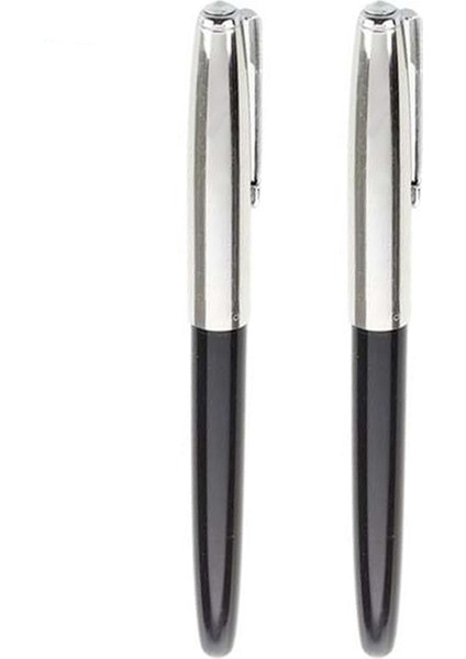 2x Kahraman 616 Çeşme Kalemi Kapşonlu Altın Nib Siyah Namlu Küçük Vintage (Yurt Dışından)