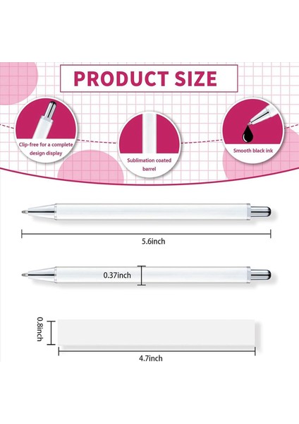 Dıy Ofis Için 20PCS Süblimasyon Kalemi Boşluk Büzülme Ambalajı Isı Transferi Süblimasyon Tükenme Kalemi (Yurt Dışından) modelleri