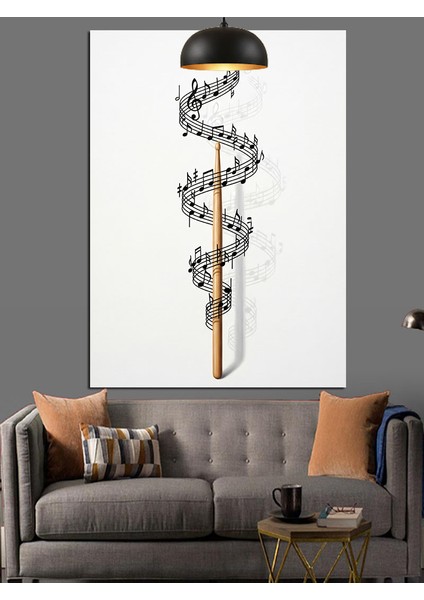 Kül Duman Dalga Soyut Dekoratif Kanvas - Mdf Ahşap Tablo