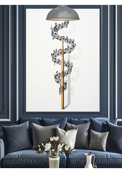 Kül Duman Dalga Soyut Dekoratif Kanvas - Mdf Ahşap Tablo indirimleri