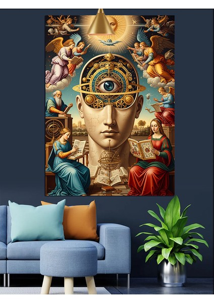 Üçüncü Göz Kadınlar ve Melekler Mistik Dekoratif Kanvas - Mdf Ahşap Tablo fırsatları