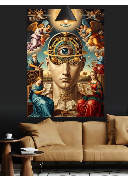 Üçüncü Göz Kadınlar ve Melekler Mistik Dekoratif Kanvas - Mdf Ahşap Tablo indirimleri