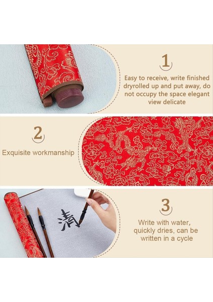 Mürekkep Yok Çin Hattı Uygulaması Set Su Yazma Bezi Parşömenleri Yeni Başlayanlar Için Geleneksel Geleneksel Stil 2 (Yurt Dışından) fırsatları