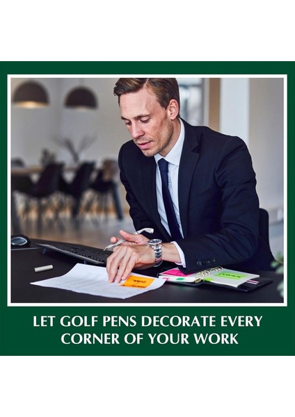 200PCS Golf Beyaz Pens Dekoratif Golf Kulübü Kalemleri Ofis Meslektaşları Ofis Kırtasiye Malzemeleri Gümüş (Yurt Dışından) modelleri