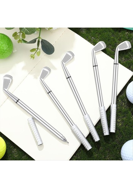 200PCS Golf Beyaz Pens Dekoratif Golf Kulübü Kalemleri Ofis Meslektaşları Ofis Kırtasiye Malzemeleri Gümüş (Yurt Dışından) fırsatları