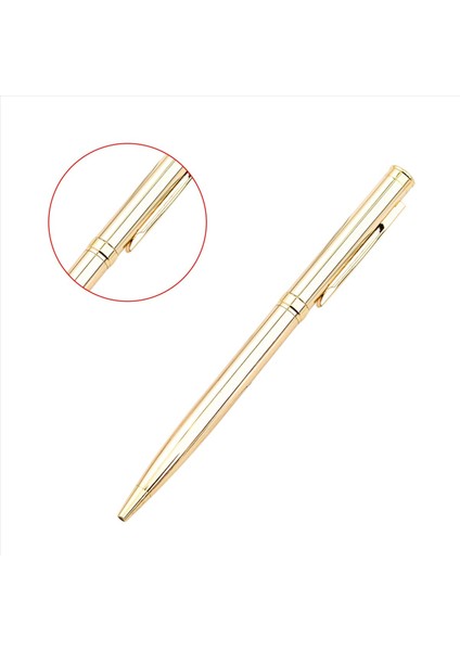 4x Metal Beyaz Kalem Paslanmaz Çelik Dönen Top Kalem Okul Ofisi Parlak Yazma Noktası 1 0mm (Altın) (Yurt Dışından) modelleri