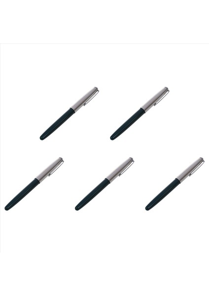 5x 616 Çeşme Kalem Kapşonlu Gümüş Nib Yeşil Namlu Küçük Vintage (Yurt Dışından)