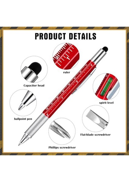 Çok Fonksiyonlu Kalem Seti Erkeklerin Doğum Günü Partisi Iyilikleri Için Uygun Olan Bant Ölçütü 6 Arada Pratik Kalem 12 Adet Içerir (Yurt Dışından) modelleri