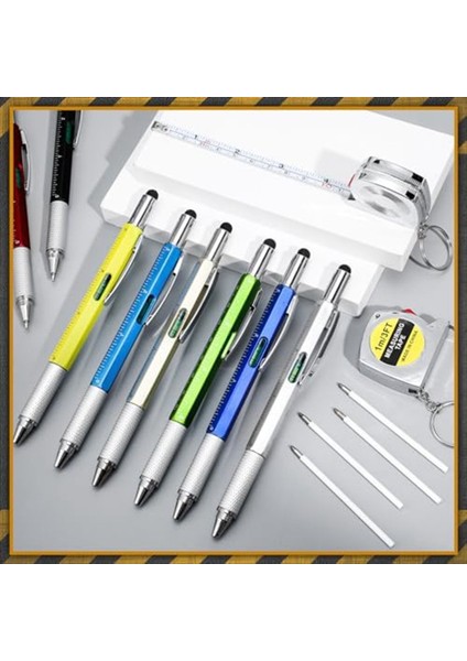 Çok Fonksiyonlu Kalem Seti Erkeklerin Doğum Günü Partisi Iyilikleri Için Uygun Olan Bant Ölçütü 6 Arada Pratik Kalem 12 Adet Içerir (Yurt Dışından) indirimleri