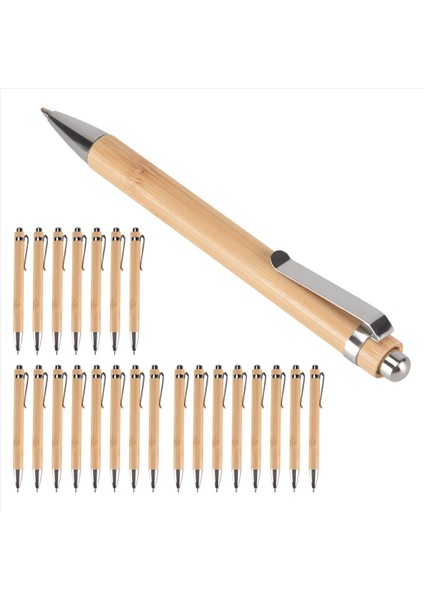 24 Adet Bambu Geri Çekilebilir Tükenme Kalem Siyah Mürekkep 1 mm Ofis Ürünleri Kalemler Bambu Tükenmez Kalem Ahşap Tükenmiş Kalemler (Yurt Dışından) modelleri