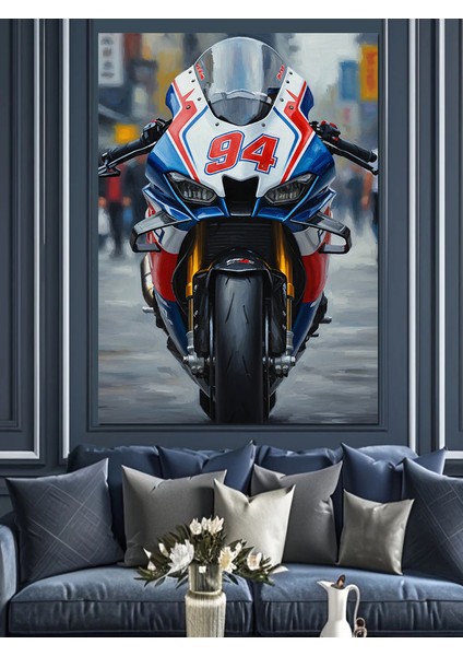 Yüksek Hızlı Spor Motosiklet Dekoratif Kanvas - Mdf Ahşap Tablo fiyatları