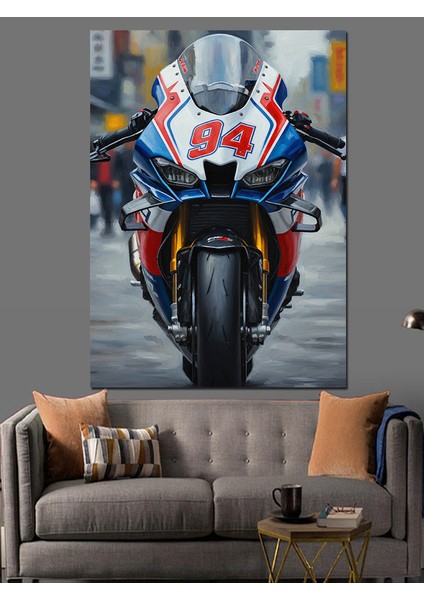 Yüksek Hızlı Spor Motosiklet Dekoratif Kanvas - Mdf Ahşap Tablo indirimleri