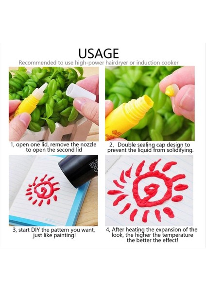 Dıy Kabarcık Patlamış Mısır Çizim Kalemleri Sihirli Kabarık Kalemler Patlamış Mısır Renk Kalemleri 3D Sanat Baskı Kabarcığı Kalem (5 Kutu) (Yurt Dışından) fırsatları