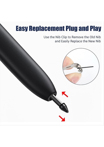 5 Paket Ince Kalem Uçları Stylus Kalem Değiştirme Uçları Çoğu Samsung/dikkat Çekici 2 Tablet Için Ucu Çıkarma Aracı ile Uçlar (Yurt Dışından) fırsatları