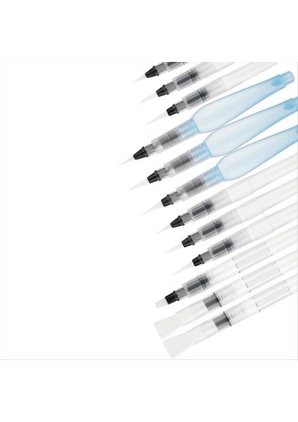 12 Pcs Suluboya Fırça Kalemleri Doldurulabilir Su Fırçası Kalemler Farklı Boyutlu Boyama Su Fırçaları Çeşitli Uçlu Uçlu Kalem (Yurt Dışından)