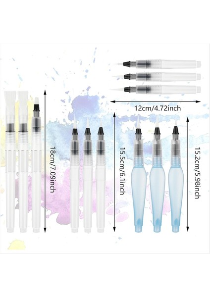 12 Pcs Suluboya Fırça Kalemleri Doldurulabilir Su Fırçası Kalemler Farklı Boyutlu Boyama Su Fırçaları Çeşitli Uçlu Uçlu Kalem (Yurt Dışından) fırsatları