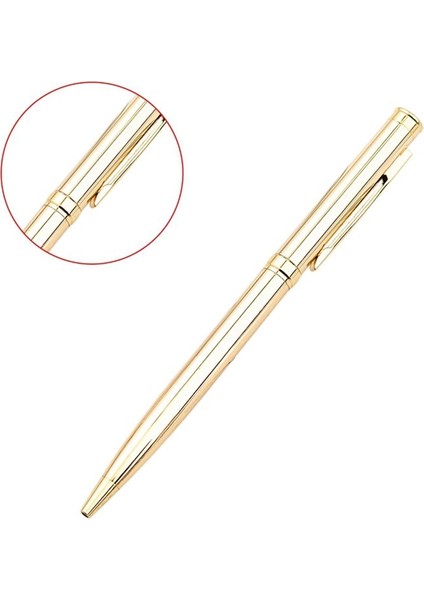 3x Metal Beyin Pen Paslanmaz Çelik Dönen Top Kalem Okul Ofisi Parlak Yazma Noktası 1 0mm (Altın) (Yurt Dışından) modelleri