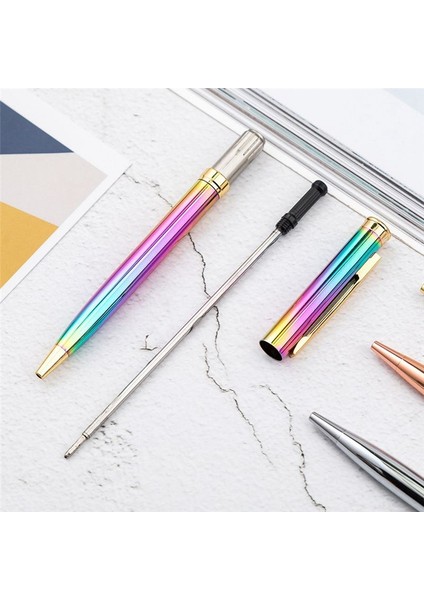 3x Metal Beyin Pen Paslanmaz Çelik Dönen Top Kalem Okul Ofisi Parlak Yazma Noktası 1 0mm (Altın) (Yurt Dışından) indirimleri