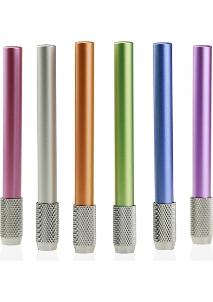6pcs Metal Renk Çubuk Tek Uçlu Kalem Uzatma Kalem Extender Kalem Kalem Uzatma Kalem Kılıfı (Yurt Dışından)
