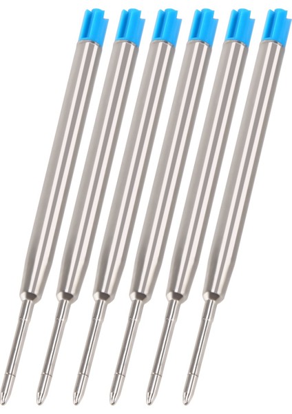 6 Tükenmez Kalem Doldurma 10 cm Mavi Büyük Yeniden Doldurma (Yurt Dışından)