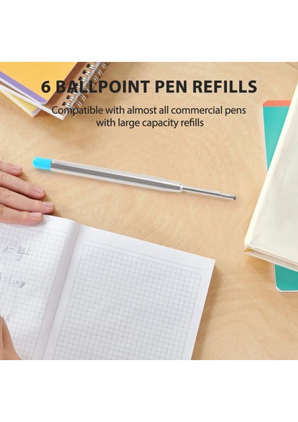 6 Tükenmez Kalem Doldurma 10 cm Mavi Büyük Yeniden Doldurma (Yurt Dışından) fiyatları