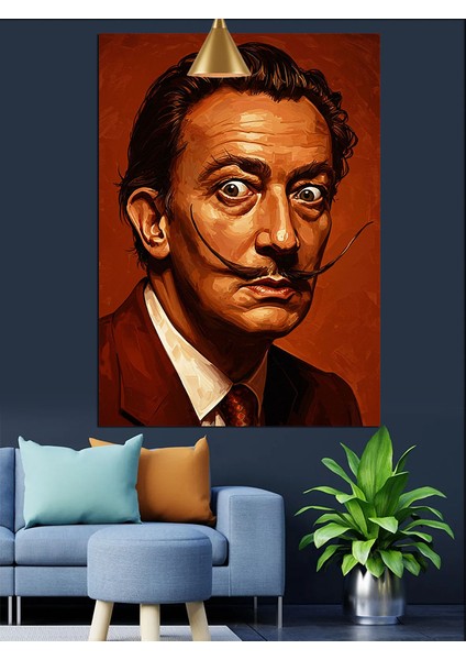 Salvador Dali Bıyık Portre Dekoratif Kanvas - Mdf Ahşap Tablo modelleri
