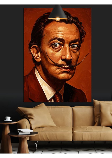 Salvador Dali Bıyık Portre Dekoratif Kanvas - Mdf Ahşap Tablo fırsatları