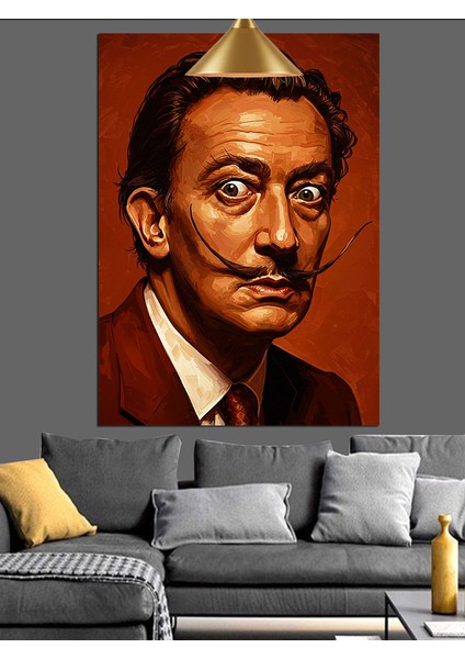 Salvador Dali Bıyık Portre Dekoratif Kanvas - Mdf Ahşap Tablo indirimleri