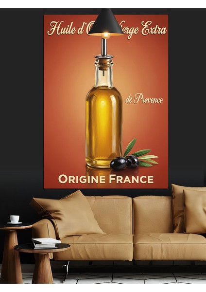 Lezzetli Zeytinyağı Cam Şişe Reklam Afişi Dekoratif Kanvas - Mdf Ahşap Tablo modelleri