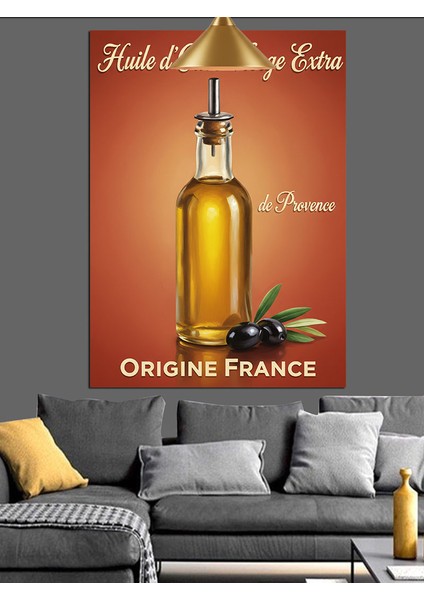 Lezzetli Zeytinyağı Cam Şişe Reklam Afişi Dekoratif Kanvas - Mdf Ahşap Tablo fırsatları