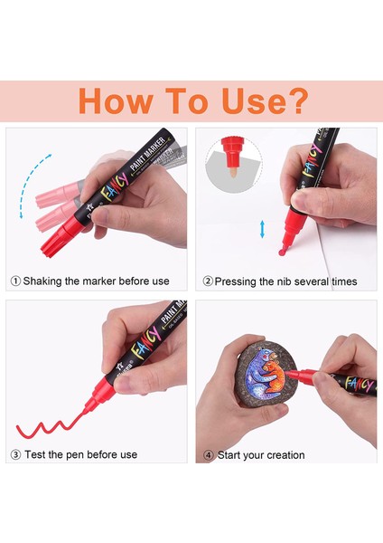 Boya Kalemleri Boya Işaretleri 20 Renk Yağ Tabanlı Su Geçirmez Boya Işaretçisi Kalem Seti Asla Hızlı Kuru ve Kalıcı Solmaya (Yurt Dışından) fırsatları