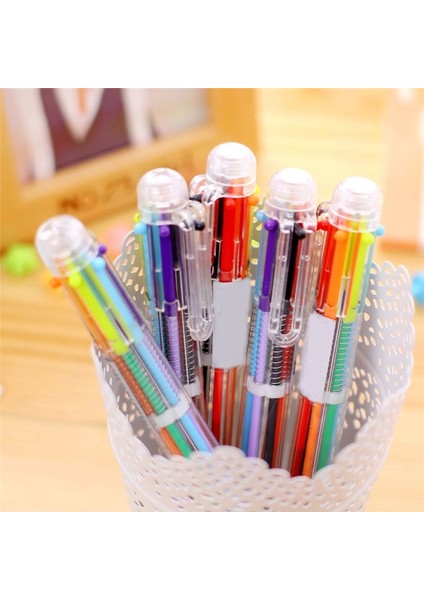 20 Paket Tükenmez Kalem 6 Arada Kalem Çok Renkli Geri Çekilebilir Tükenme Kalemleri 0 5mm Renkli Mürekkep Kalemi Çok Renkli Kalem Okul Için (Yurt Dışından)