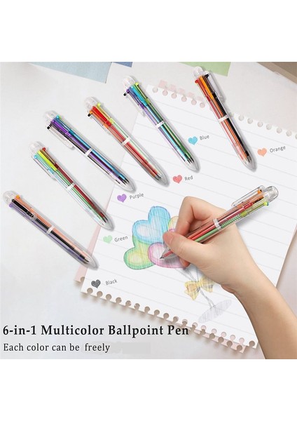 20 Paket Tükenmez Kalem 6 Arada Kalem Çok Renkli Geri Çekilebilir Tükenme Kalemleri 0 5mm Renkli Mürekkep Kalemi Çok Renkli Kalem Okul Için (Yurt Dışından) fırsatları