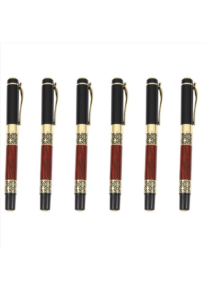 6x Çin Klasik Roller Top Kalemi Zarif Altın Metal Tükenmez Kalem Ofis Iş Imzası Okulu Öğrencisi (Yurt Dışından)