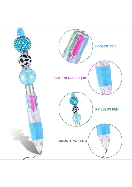 12 Adet Çok Renkli Boncuk Kalemleri 4in1 Renkli Boncuklar Kalem Dıy Yapma Kiti Öğrencileri Çocuklar Için Geri Çekilebilir Tazminat Kalemleri (Yurt Dışından) modelleri