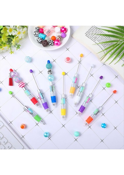 12 Adet Çok Renkli Boncuk Kalemleri 4in1 Renkli Boncuklar Kalem Dıy Yapma Kiti Öğrencileri Çocuklar Için Geri Çekilebilir Tazminat Kalemleri (Yurt Dışından) indirimleri