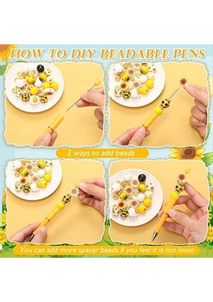 12 Paket Plastik Boncuk Kalemleri Çeşitli Boncuk Kalemler Ahşap Boncuklar Kristal Aralayıcı Boncuklar Set Yuvarlak Boncuklar Siyah Mürekkep Tükenmiş Kalem (Yurt Dışından) fırsatları