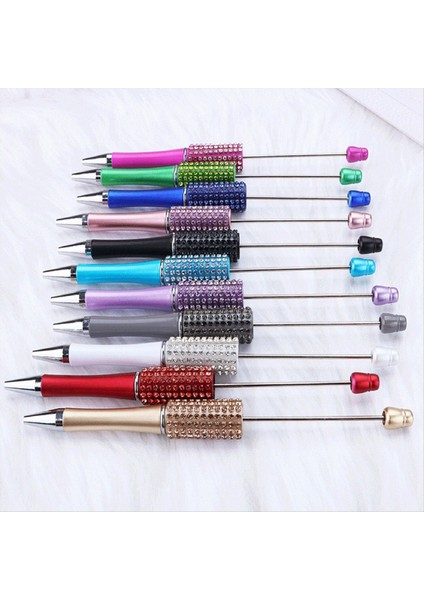 12PCS Elmas Boncuklu Kalem Diy Renkli Boncuk Beyaz Kalemleri Öğrenci Kırtasiye Kalemleri Okul Ofis Malzemeleri Yazmak Için (Yurt Dışından) fiyatları